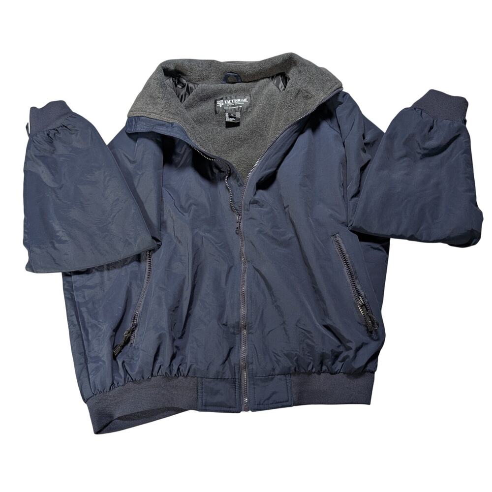 Tact Squad Tactical Jacket XL Navy Blue Nylon Fleece Lined Security Uniform